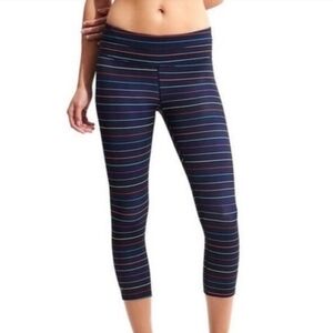 Athleta Multi Strip Sonar Capri Leggings Size Small